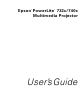 Epson PowerLite 732c User Manual