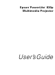 Epson PowerLite 830p User Manual