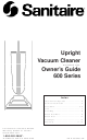 Sanitaire 600 Series Owner's Manual