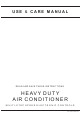 Frigidaire HEAVY DUTY AIR CONDITIONER Use & Care Manual
