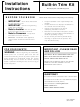 Frigidaire FGMO205KB - Gallery 2.0 cu. Ft. Microwave Installation Instructions Manual