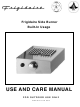 Frigidaire Side Burner Use And Care Manual