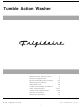 Frigidaire Tumble Action Washers User Instructions