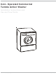 Frigidaire Coin- Operated Commercial Tumble Action Washer Installation And Use Manual