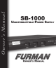 Furman SB-1000 Owner's Manual