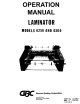 GBC 6250 Operation Manual