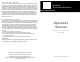 GE HO97796 Operation Manual