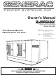 Generac Power Systems 004373-2, 004626-1 Owner's Manual