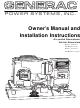 Generac Power Systems 02010-2, 04164-2 Owners And Installation Manual