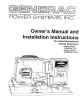 Generac Power Systems 02010-1 Owners And Installation Manual