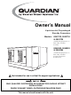 Generac Power Systems Guardian 0043733 Owner's Manual