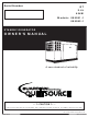 Generac Power Systems 005261-1, 005262-1 Owner's Manual
