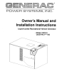Generac Power Systems 4270-0 Owner's Manual And Installation Instructions