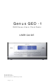 GENUS GEO -1 User Manual
