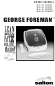 George Foreman GR20BWI Owner's Manual