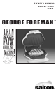 George Foreman GR8BLK Owner's Manual