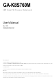 Gigabyte AMD Socket 754 Processor Motherboard GA-K8S760M User Manual