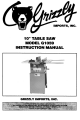 Grizzly G1059 Instruction Manual