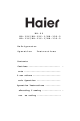 Haier HR-136 Operation Instructions Manual