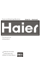 Haier WD55dHSHAT User Manual
