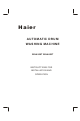 Haier WNA500T Instructions For Installation And Operation Manual