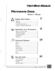 Hamilton Beach MW900BK Owner's Manual