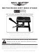 HAUL MASTER MOTOCROSS DIRT BIKE STAND Set Up And Operating Instructions Manual