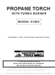 Harbor Freight Tools PROPANE 91894 Assembly And Operating Instructions Manual