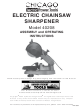 Chicago Electric 40208 Assembly And Operating Instructions Manual