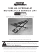 Central Hydraulics 66305 Set Up And Operating Instructions Manual
