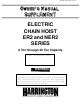Harrington Hoists ER2 Series Owner's Manual Supplement
