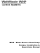 WattMaster Water Source Heat Pump Installation & Operation Manual