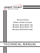 Henny Penny BLAST CHILLER/FREEZER BCC/BCR-140 Technical Manual