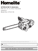 Homelite UT74121D Operator's Manual