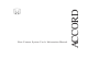 Honda Accord User's Information Manual