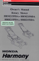 Honda HARMONY HRM215K2SDA Owner's Manual