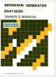 Honda EM1600 Owner's Manual