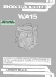 Honda WA15 Owner's Manual