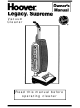 Hoover Legacy Supreme S2200 Owner's Manual