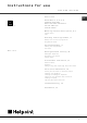Hotpoint hvl 211 Instructions For Use Manual
