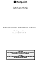 Hotpoint AQXXF 149 PI Instructions For Installation And Use Manual