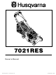 Husqvarna 7021RES Owner's Manual
