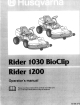 Husqvarna RIDER 1030 BIOCLIP Operator's Manual