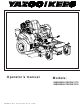 Yazoo/Kees Yazooikees ZEKW42170, ZEKW52210 Operator's Manual