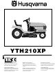 Husqvarna YTH210XP Instruction Manual