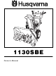 Husqvarna 1130SBE Owner's Manual