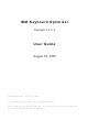 IBM Keyboard Optimizer User Manual