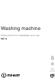 Indesit WE 14 Instructions For Installation And Use Manual