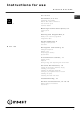 Indesit WIXL 133 Instructions For Use Manual