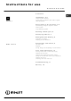 Indesit SIXL 125 S Instructions For Use Manual